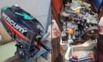 Veleiro Schaefer 31 2003 - Motor de popa e compartimento do motor